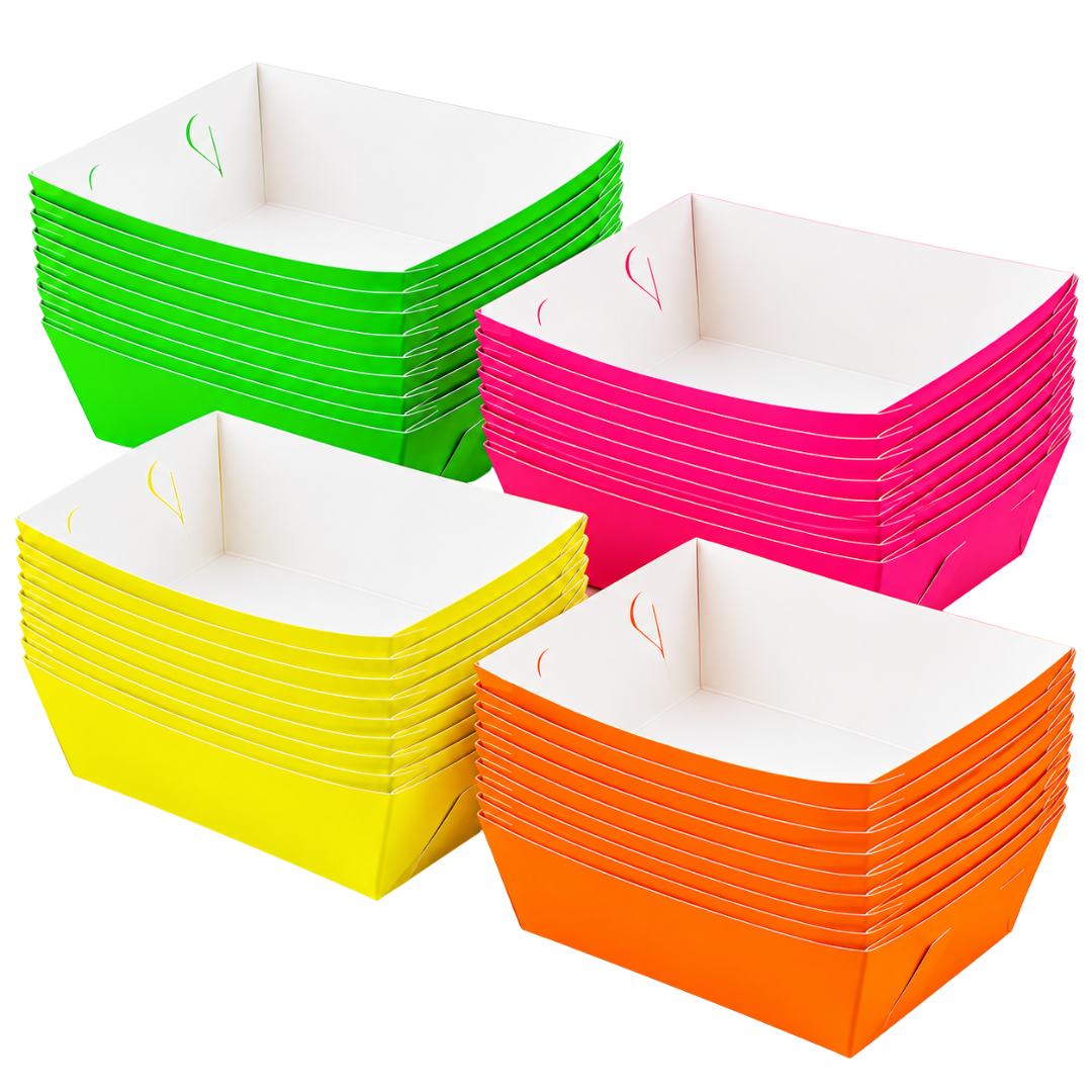 Neon Snackschalen 4 Farben 40 Stück