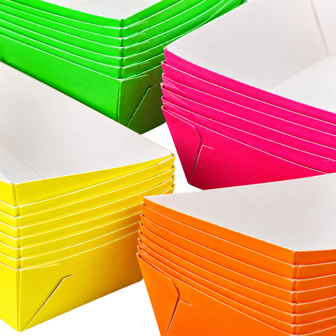 Neon Snackschalen 4 Farben 40 Stück