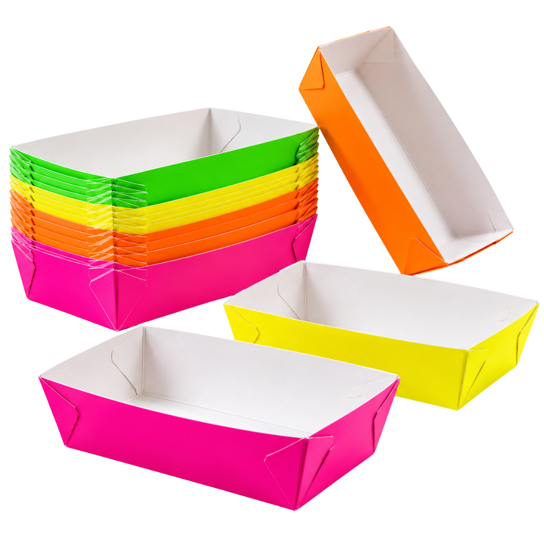 Neon Snackschalen 4 Farben 40 Stück