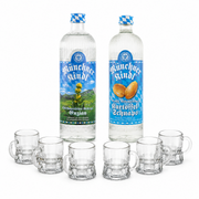 Oktoberfest Shot Paket mit 2 Schnäpsen & 6 Shotgläsern