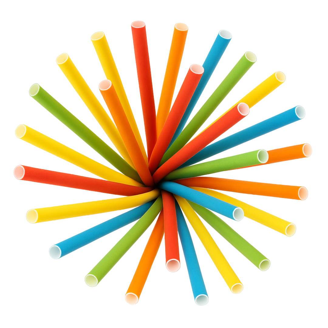 Papierstrohhalme Bunt 100 Stück