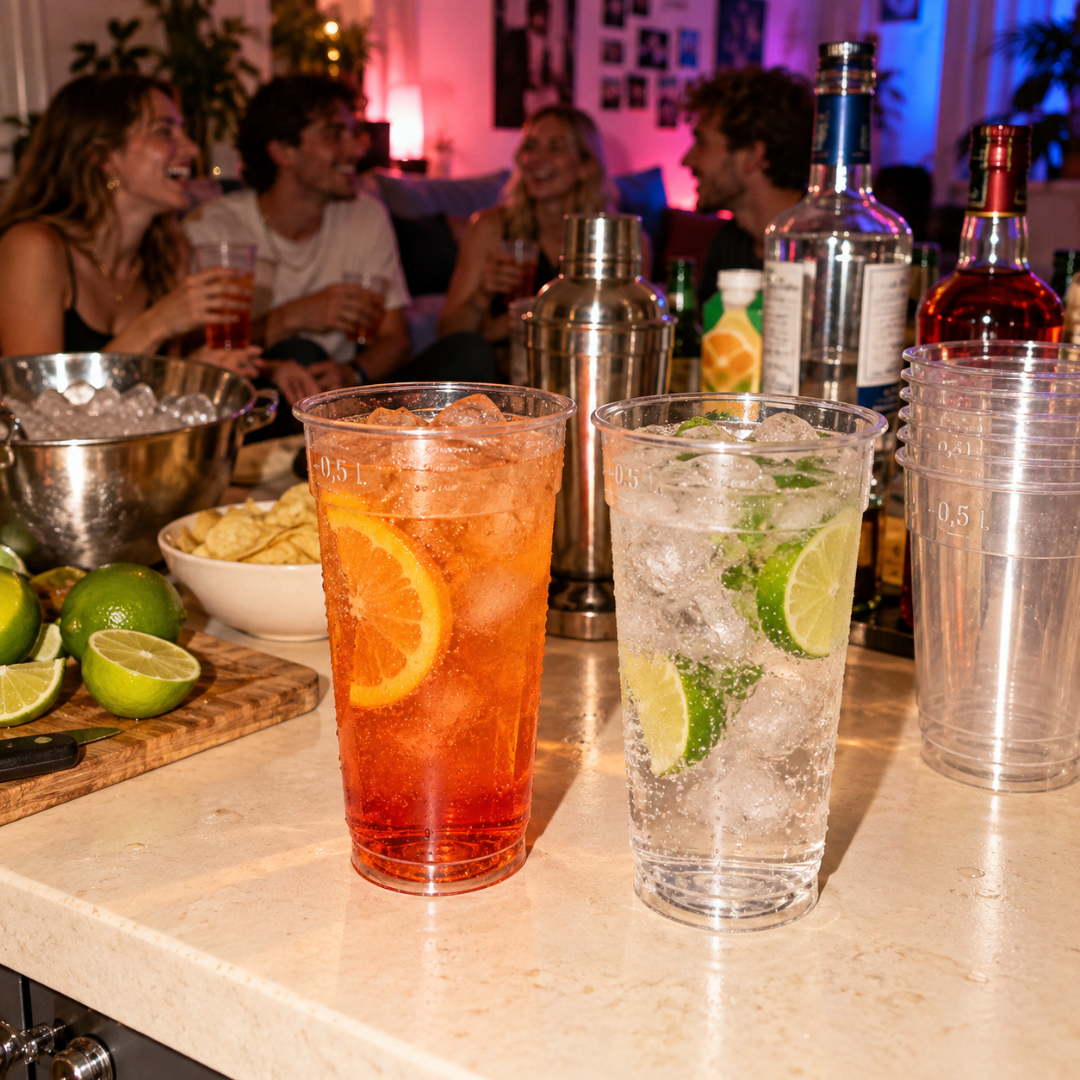 Party Einwegbecher 0,5 l glasklar 50 Stück
