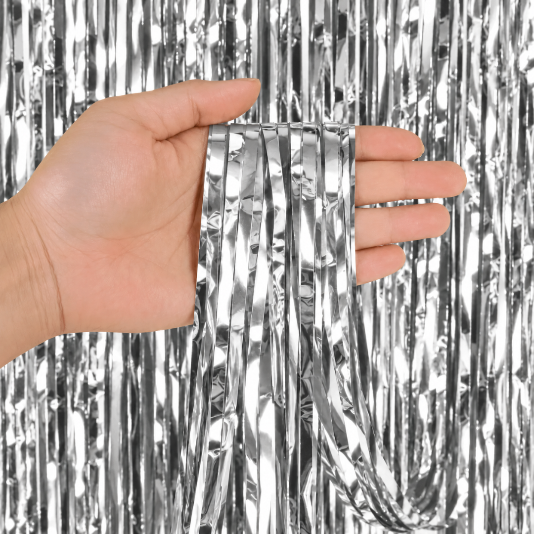 Partyvorhang Silber 100 x 200 cm