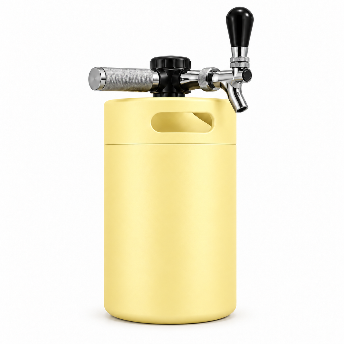Keggo Mini Keg 4 l Gelb – Mobile Zapfanlage für Cocktails & Spritz