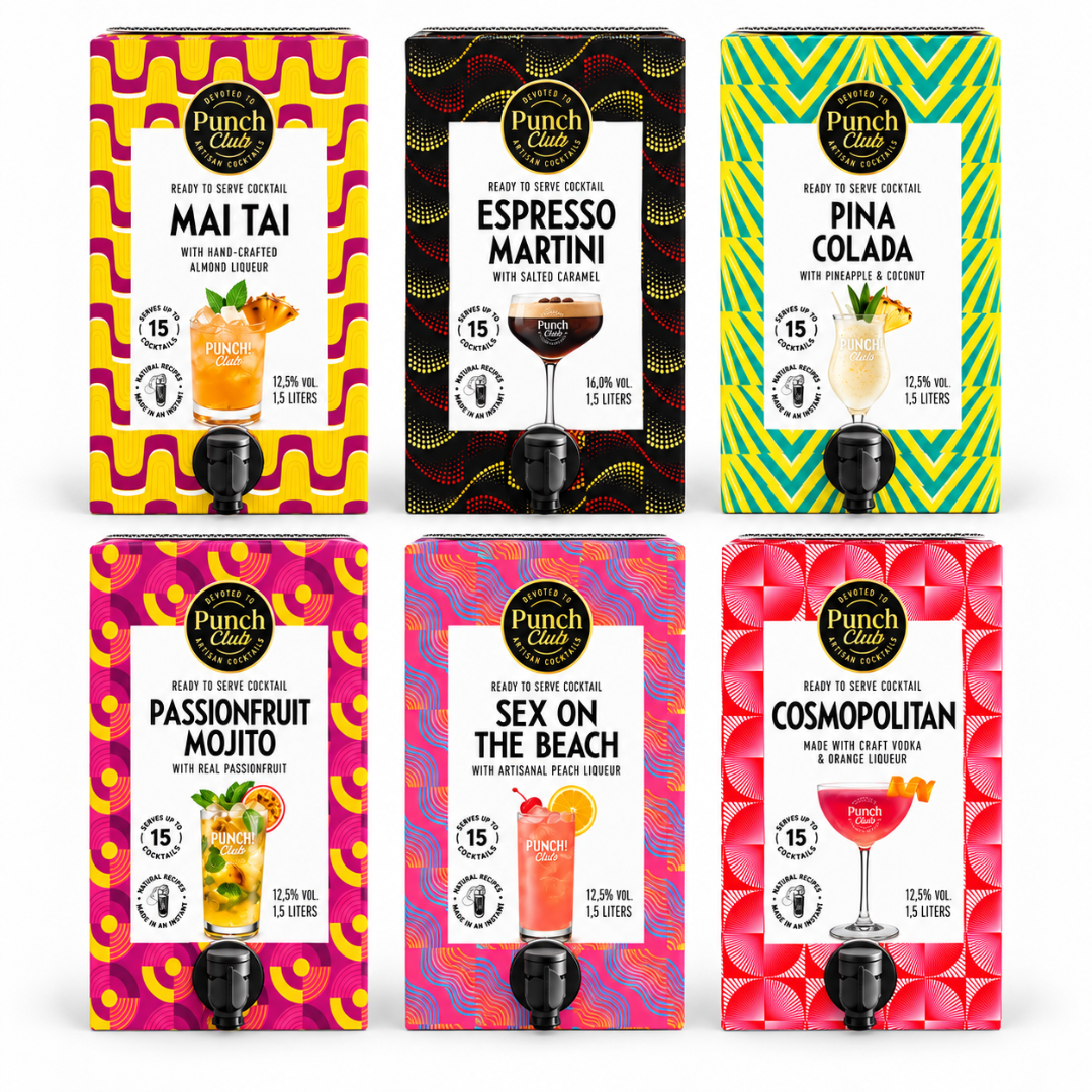 Punch Club Cocktail Party Set 6 Sorten Bag in Box 9 l