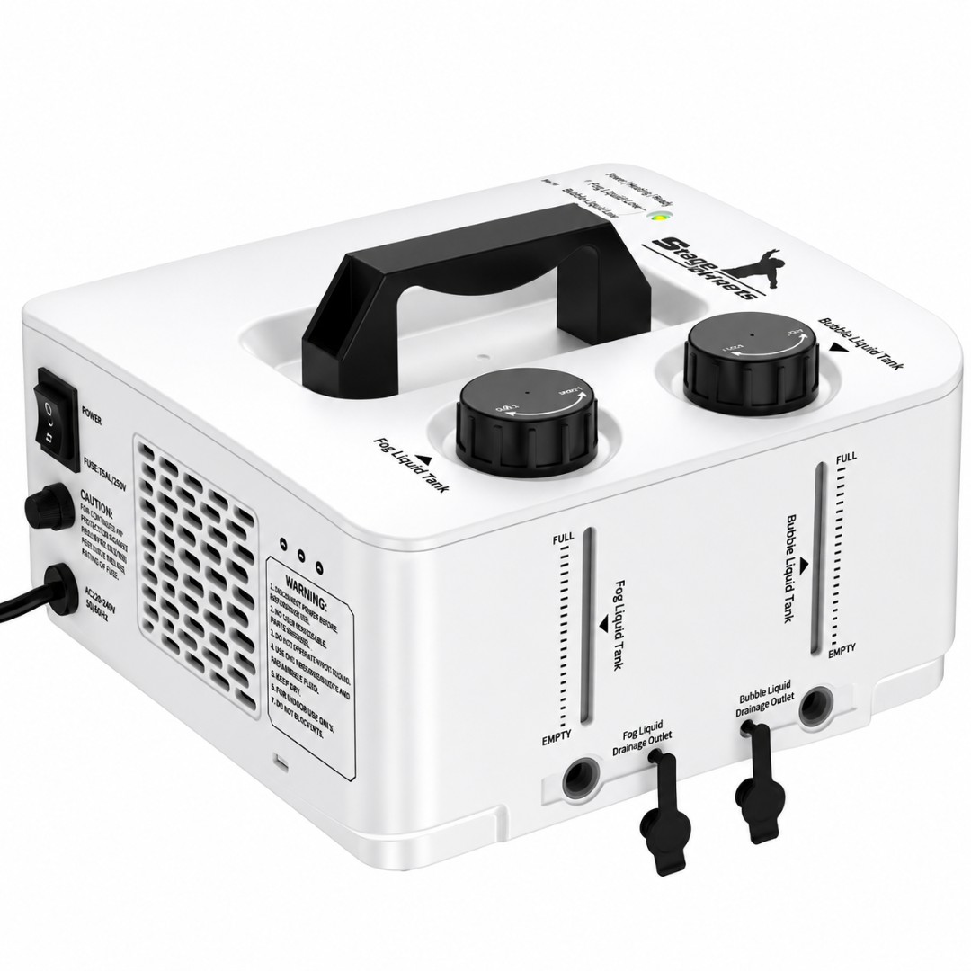 Rauchblasenmaschine 2-in-1 Nebel & Seifenblasen