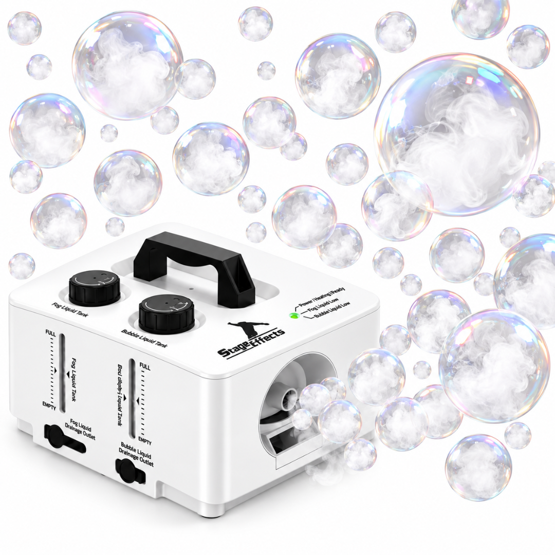 Rauchblasenmaschine 2-in-1 Nebel & Seifenblasen