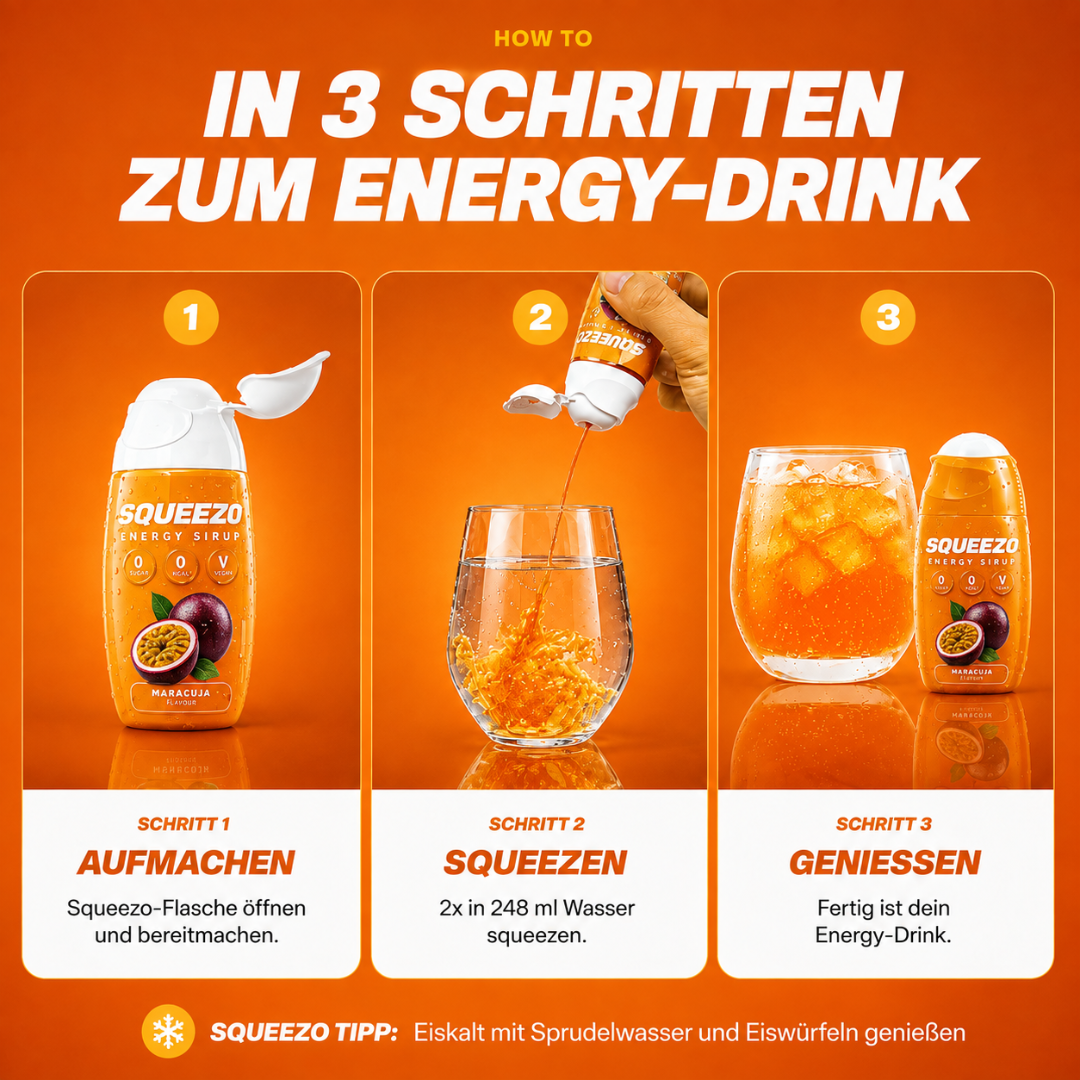 SQUEEZO Maracuja Energy Sirup