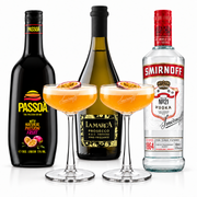 Smirnoff Pornstar Martini Set mit Passoã, Prosecco & 2 Gläsern