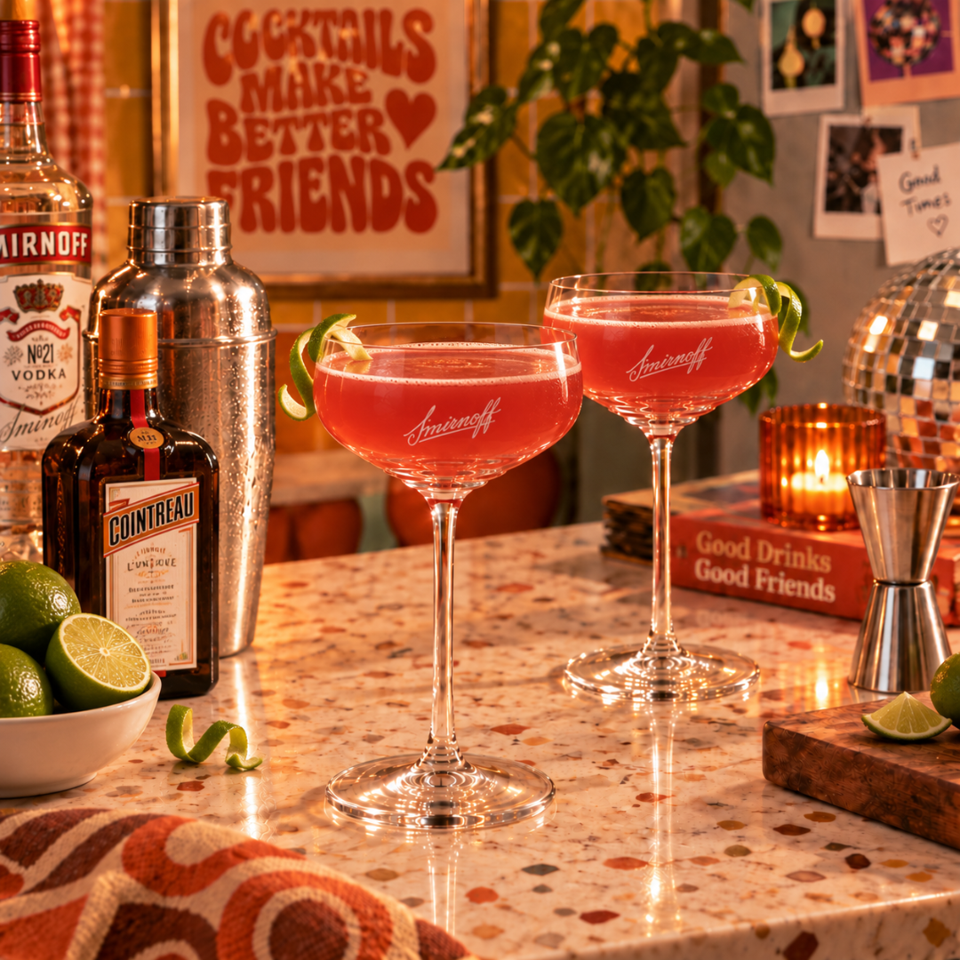Smirnoff Cosmopolitan Set mit Bols Triple Sec
