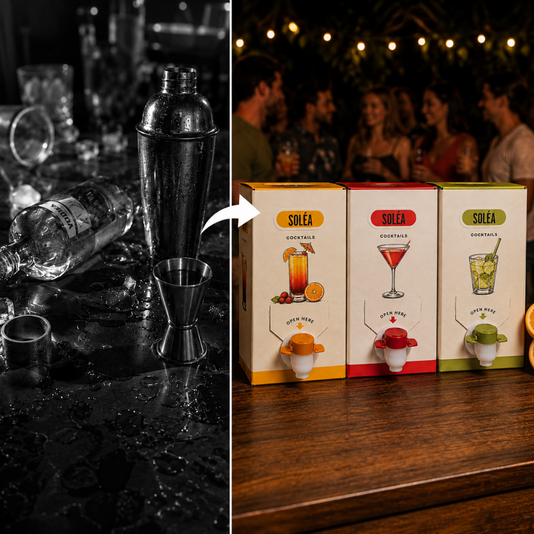Soléa Cocktail Set – 3 x 1,5 l mit Zapfhahn