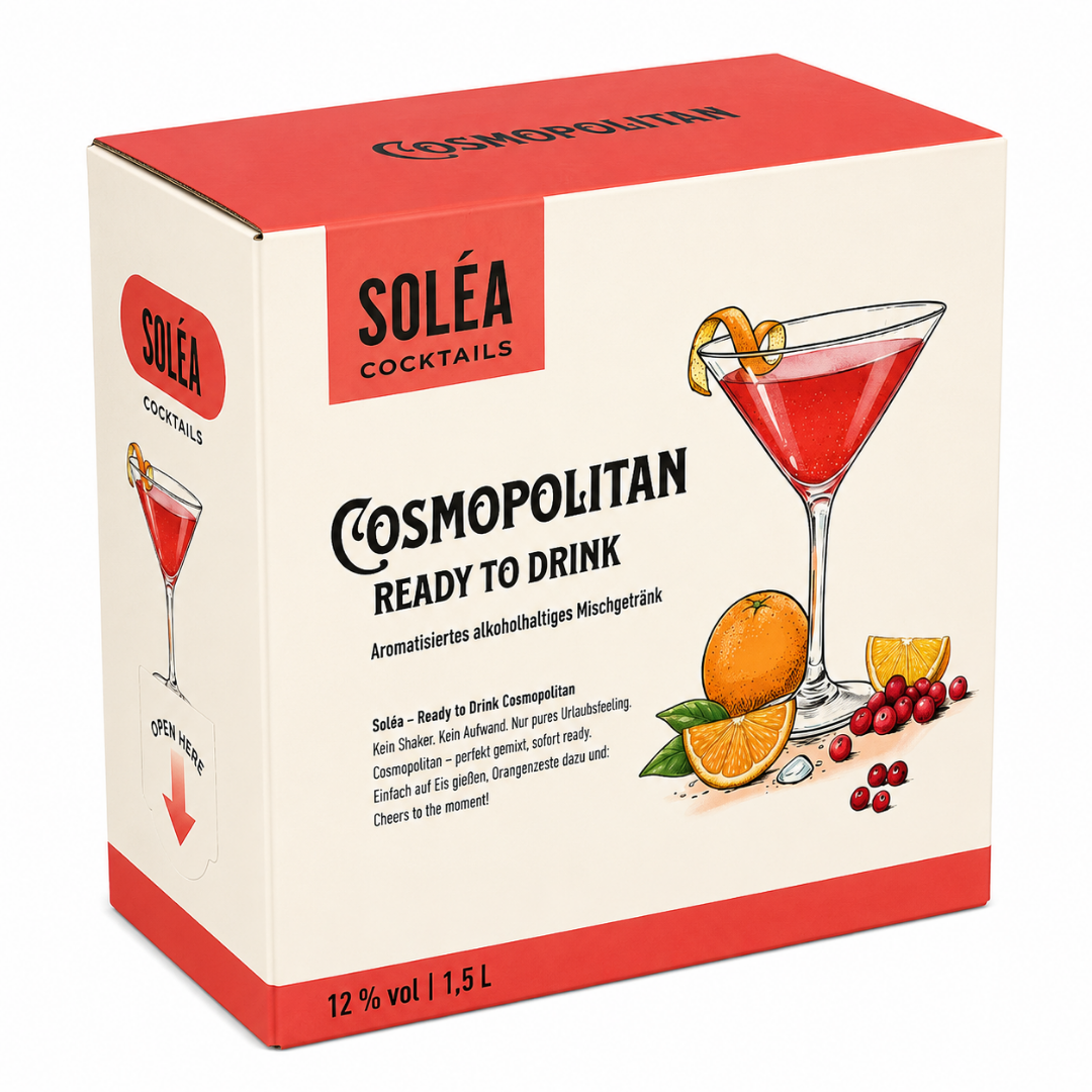 Soléa Cosmopolitan 1,5 l – Fertigcocktail mit Zapfhahn