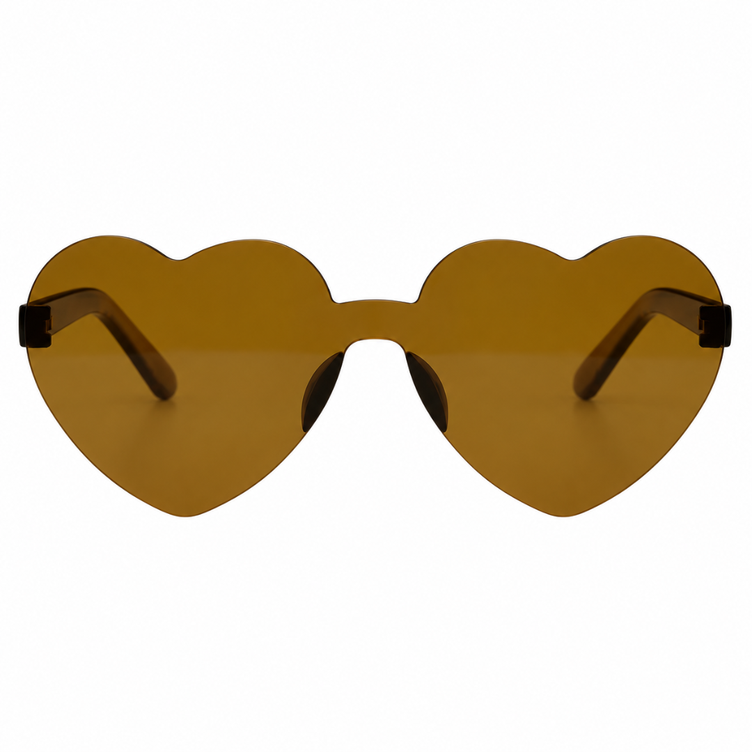 Sonnenbrille herzförmig Braun