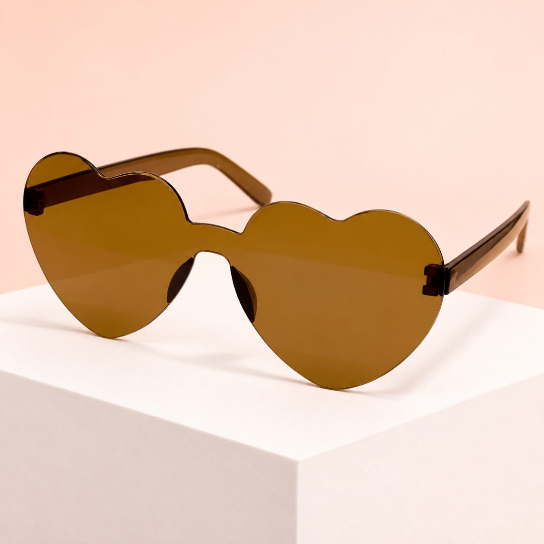 Sonnenbrille herzförmig Braun