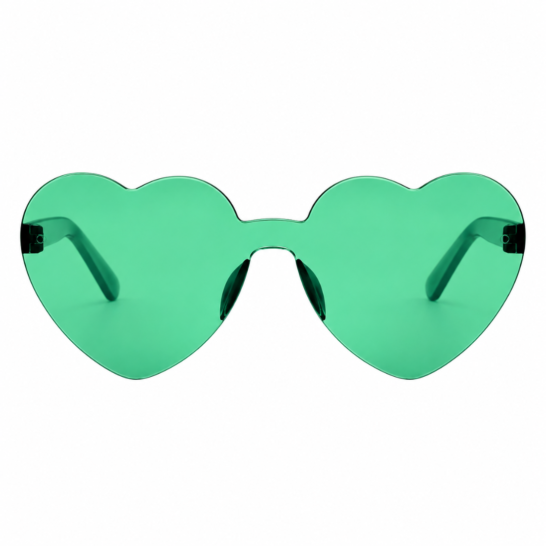 Sonnenbrille herzförmig Grün