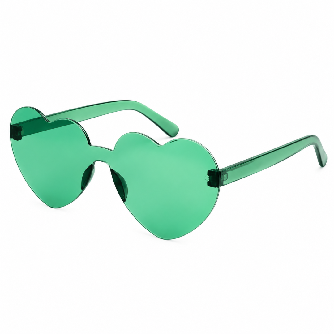 Sonnenbrille herzförmig Grün