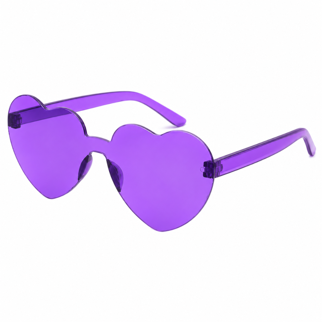 Sonnenbrille herzförmig Lila