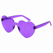 Sonnenbrille herzförmig Lila