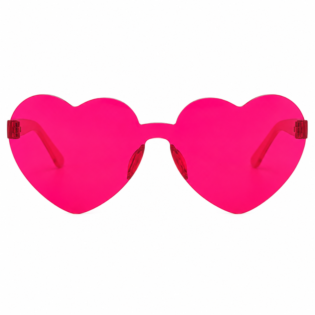 Sonnenbrille herzförmig Pink