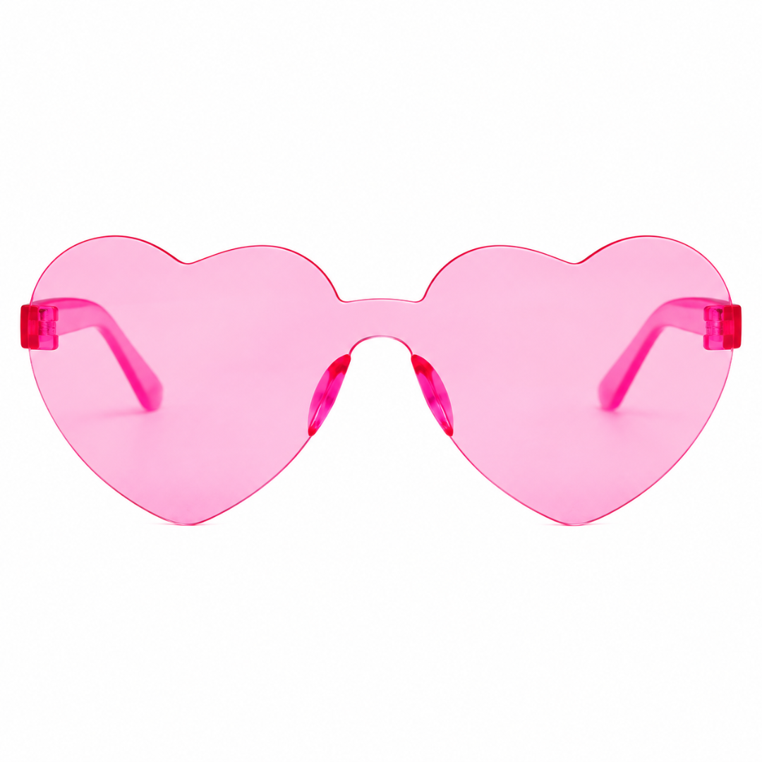 Sonnenbrille herzförmig Rosa