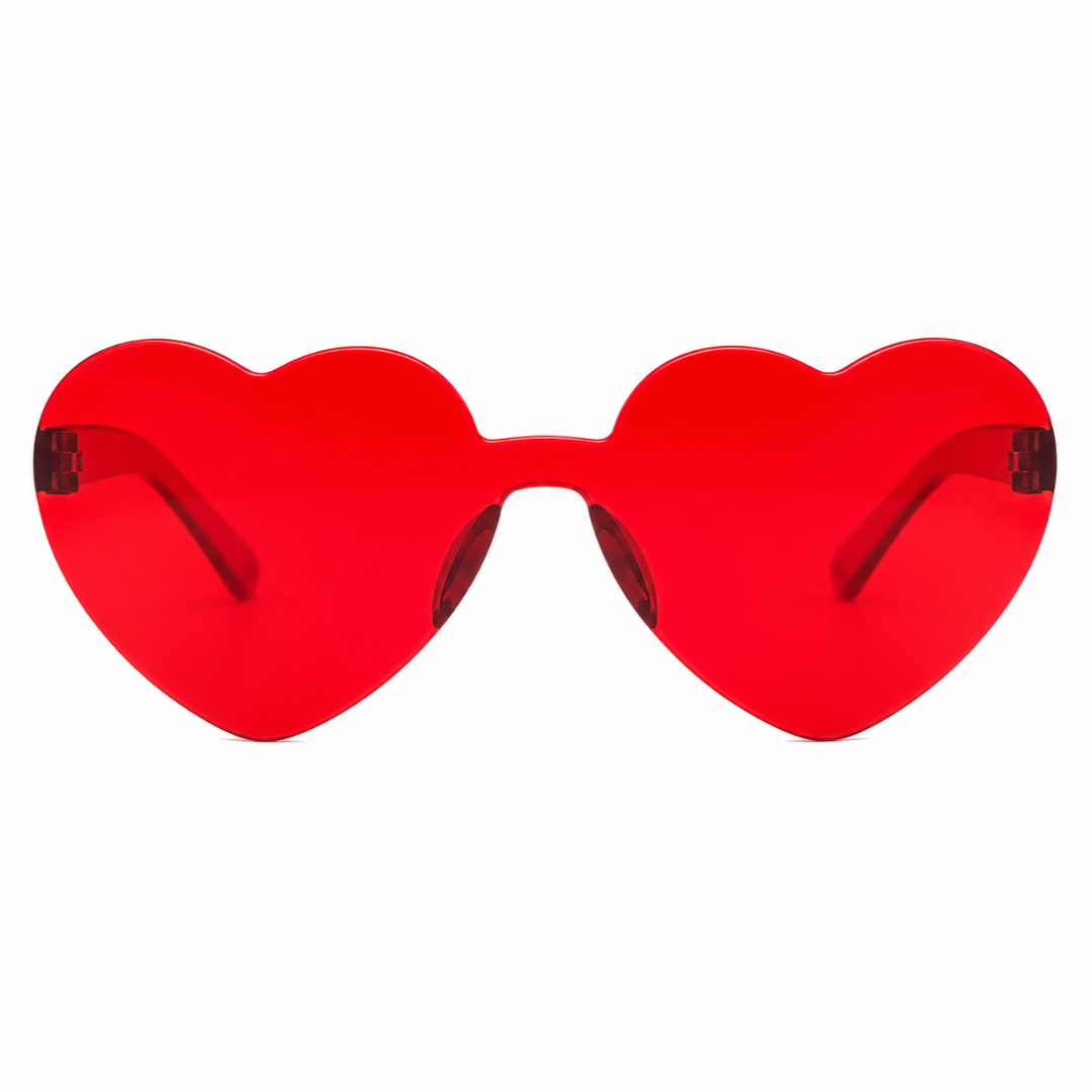 Sonnenbrille herzförmig Rot