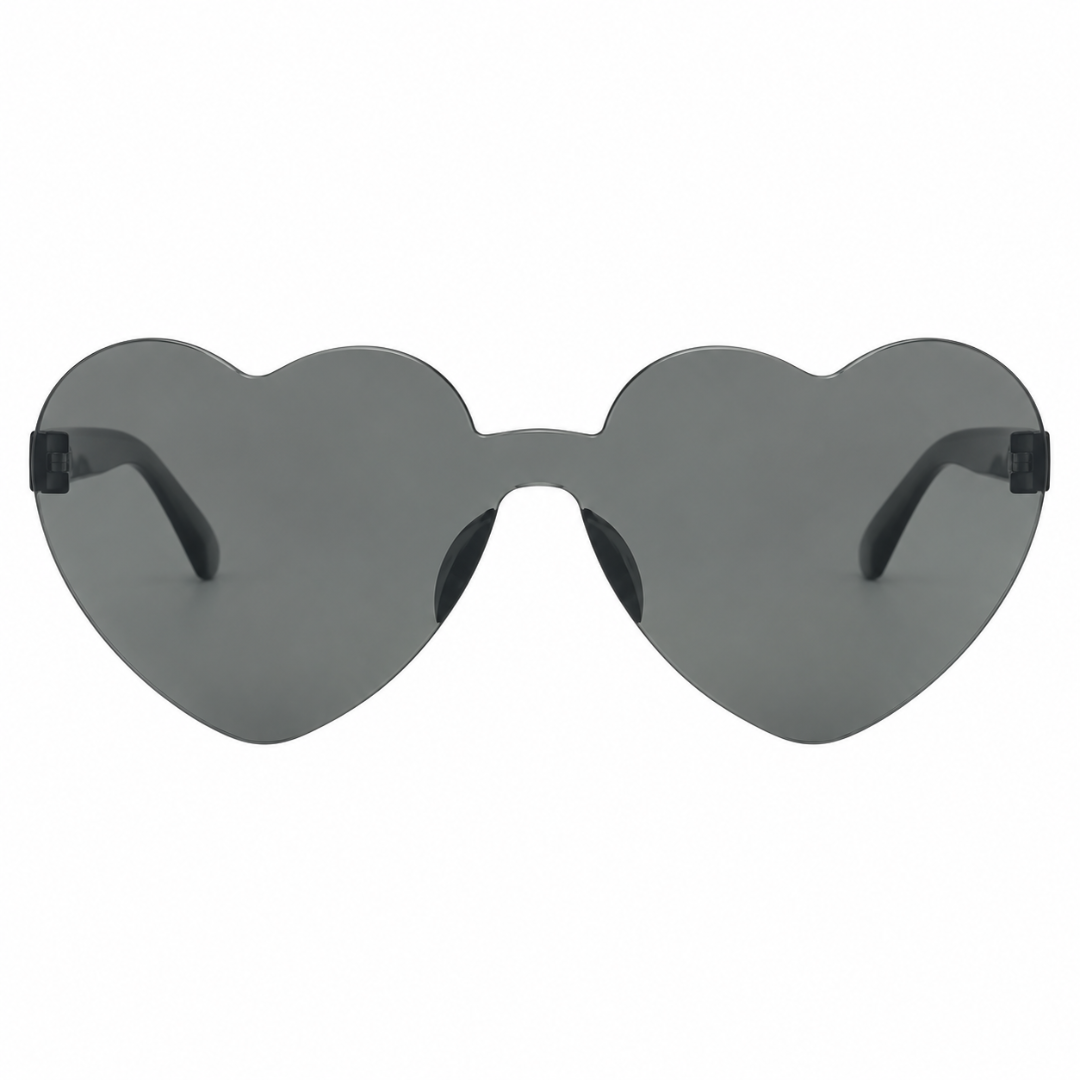 Sonnenbrille herzförmig Schwarz