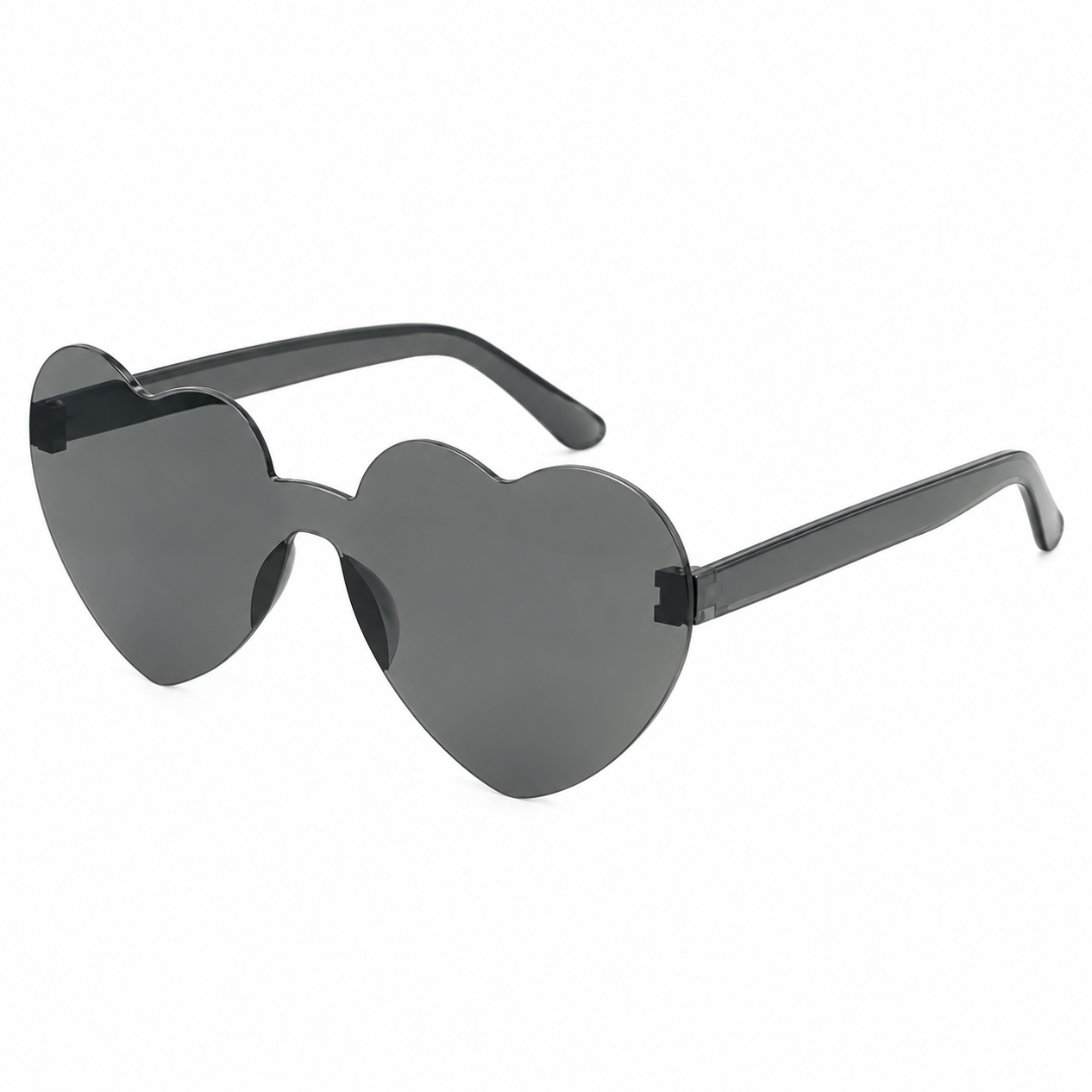 Sonnenbrille herzförmig Schwarz