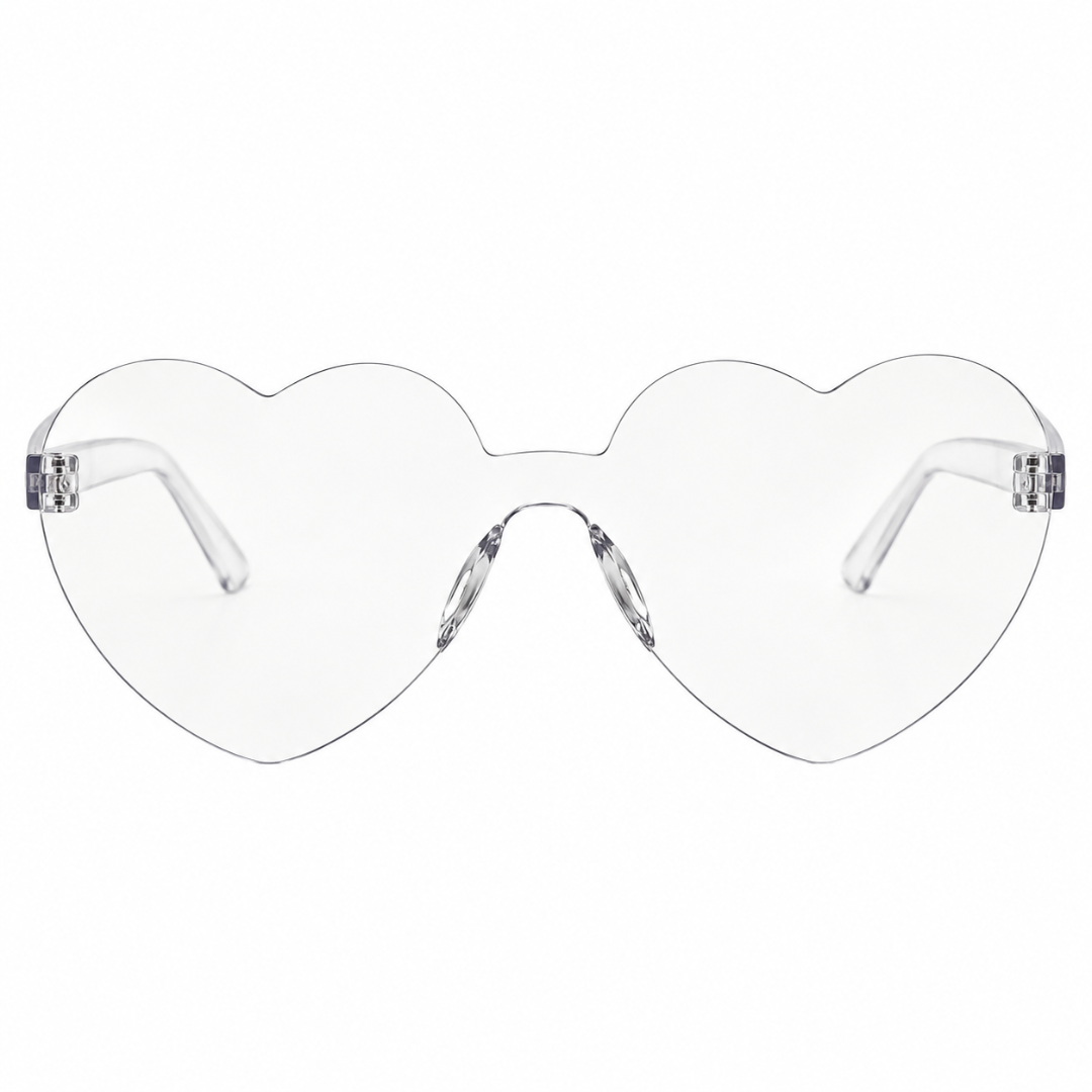 Sonnenbrille herzförmig Transparent
