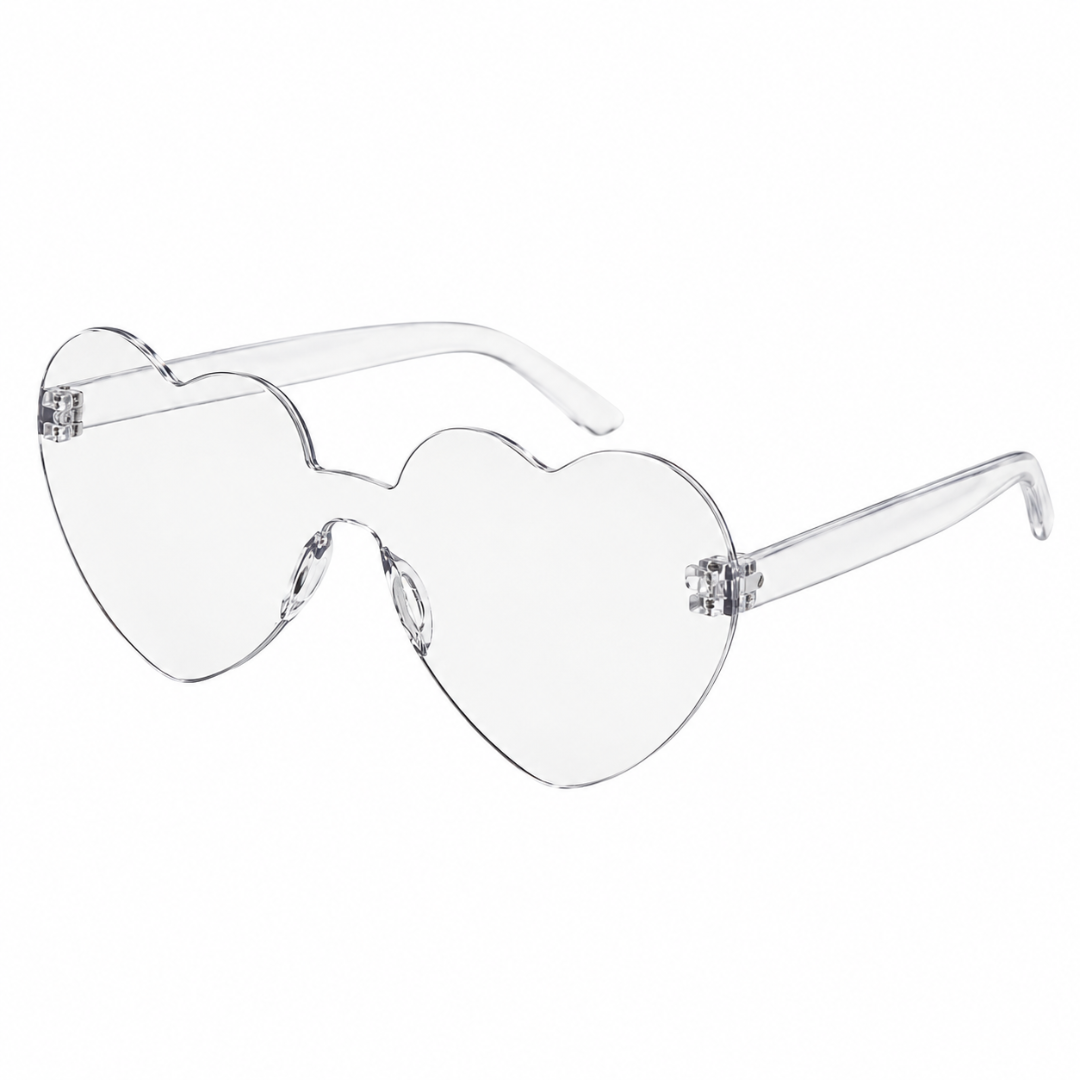 Sonnenbrille herzförmig Transparent