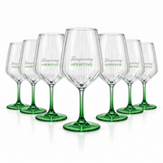 Tanqueray Aperitivo Gläser mit grünem Stiel 6 Stück