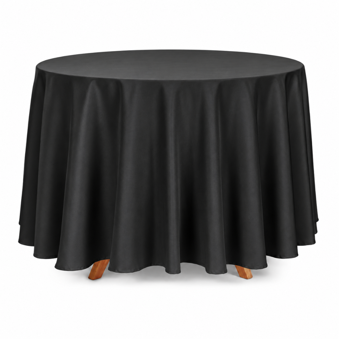 Tischdecke Schwarz Rund 230 cm