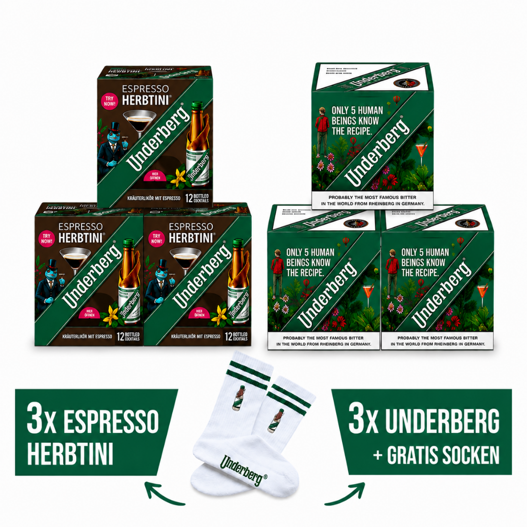 Underberg Party Pack – 72 Shots + Gratis Tennissocken