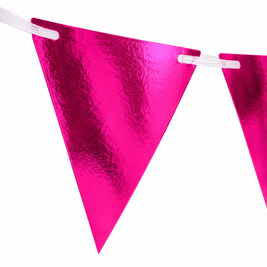 Wimpelkette Metallic Pink 3 m