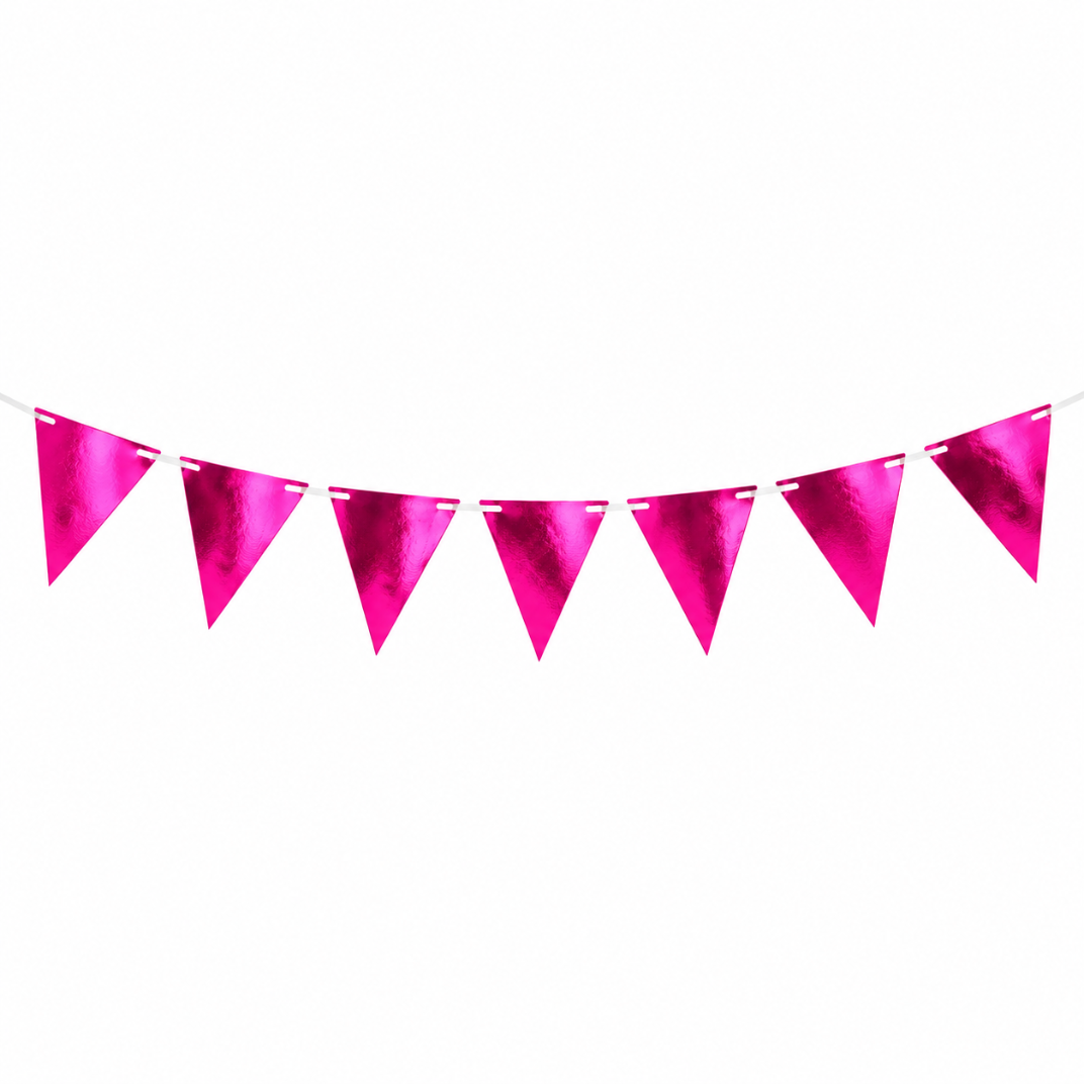 Wimpelkette Metallic Pink 3 m