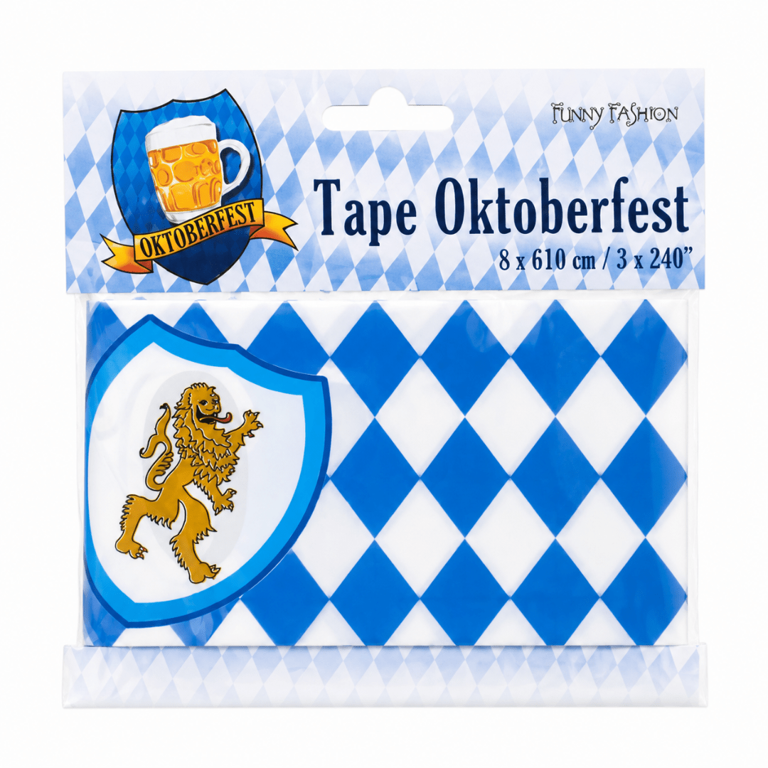 Absperrband Oktoberfest 6,1 m Blau Weiß - TwentyFourParty