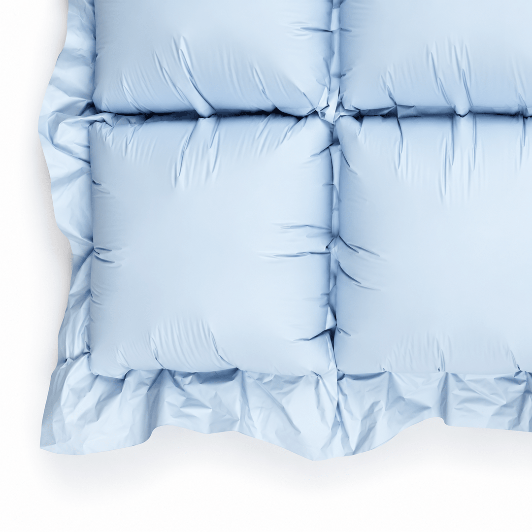 Aufblasbarer Folienvorhang Blau 72 x 143 cm - TwentyFourParty