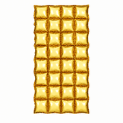 Aufblasbarer Folienvorhang Gold 72 x 143 cm - TwentyFourParty