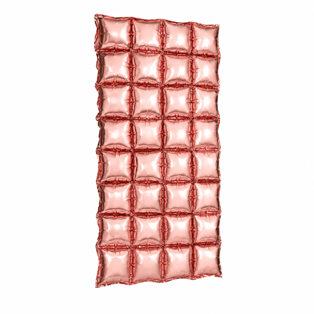 Aufblasbarer Folienvorhang Roségold 72 x 143 cm - TwentyFourParty