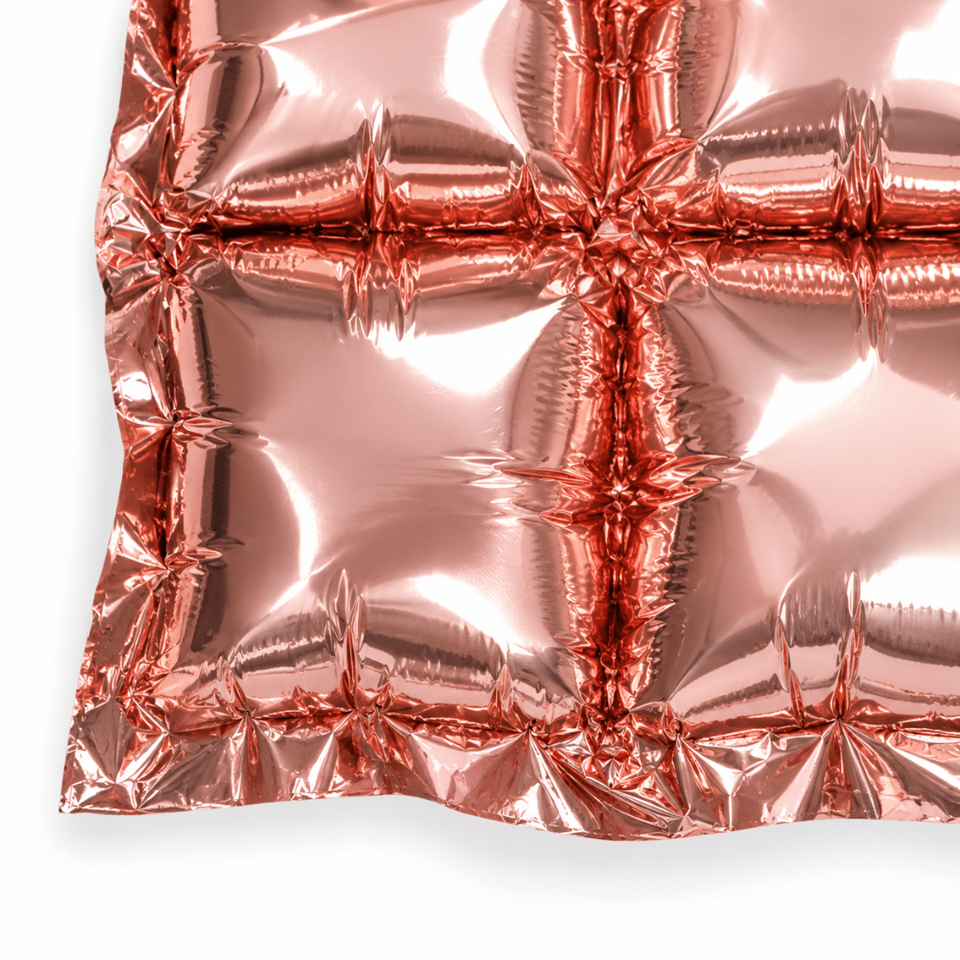 Aufblasbarer Folienvorhang Roségold 72 x 143 cm - TwentyFourParty
