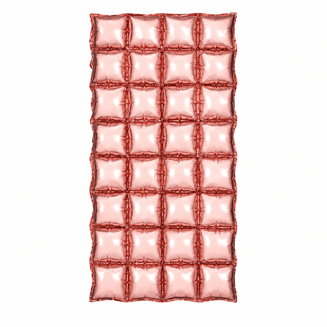 Aufblasbarer Folienvorhang Roségold 72 x 143 cm - TwentyFourParty