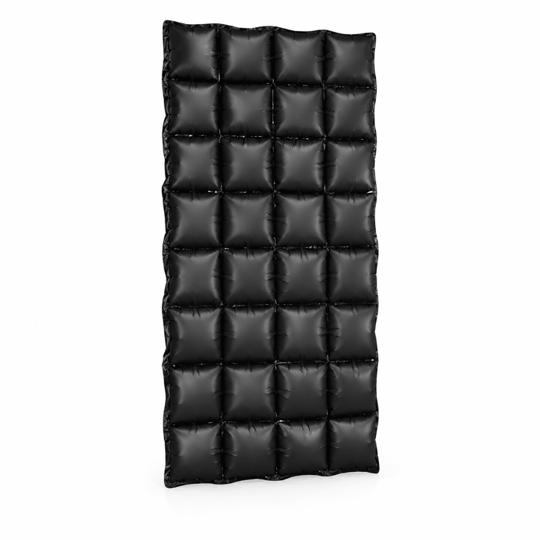 Aufblasbarer Folienvorhang Schwarz 72 x 143 cm - TwentyFourParty