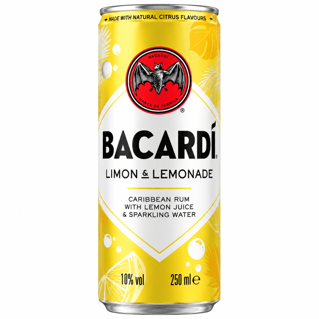 Bacardi Limón & Lemonade 12 × 250 ml - TwentyFourParty