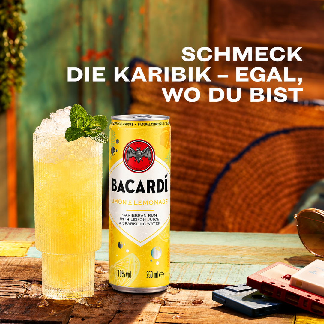 Bacardi Limón & Lemonade 12 × 250 ml - TwentyFourParty