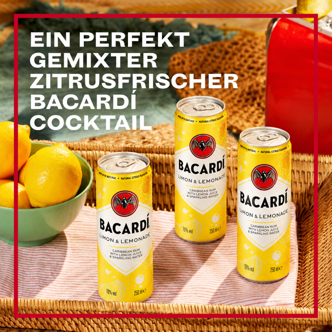 Bacardi Limón & Lemonade 250 ml - TwentyFourParty