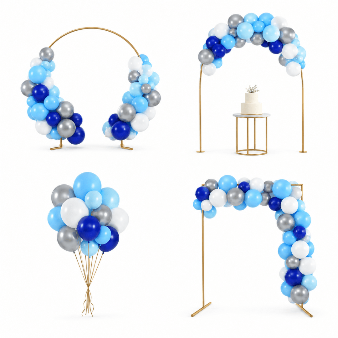 Ballongirlande Blau 200 cm, 60 Ballons - TwentyFourParty