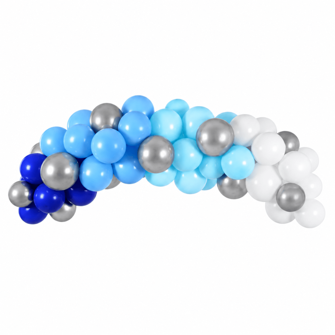 Ballongirlande Blau 200 cm, 60 Ballons - TwentyFourParty