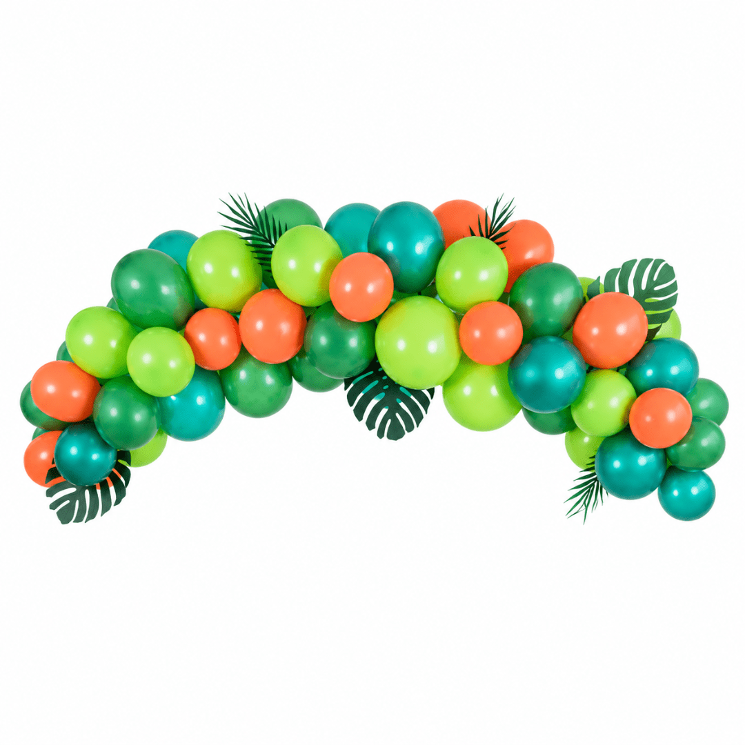 Ballongirlande Dino Grün 200 cm, 60 Ballons - TwentyFourParty