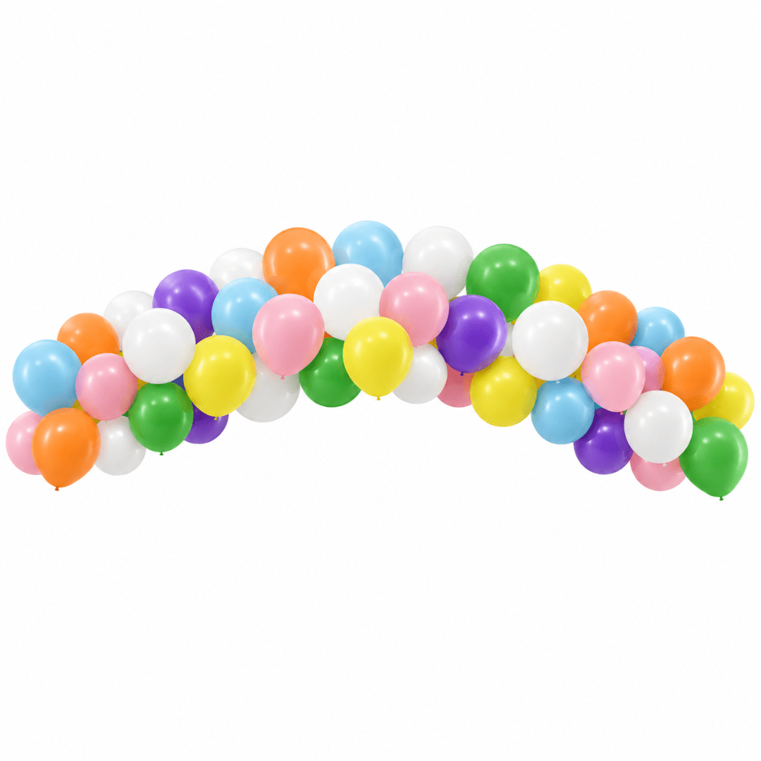 Ballongirlande Regenbogen 200 cm, 60 Ballons - TwentyFourParty