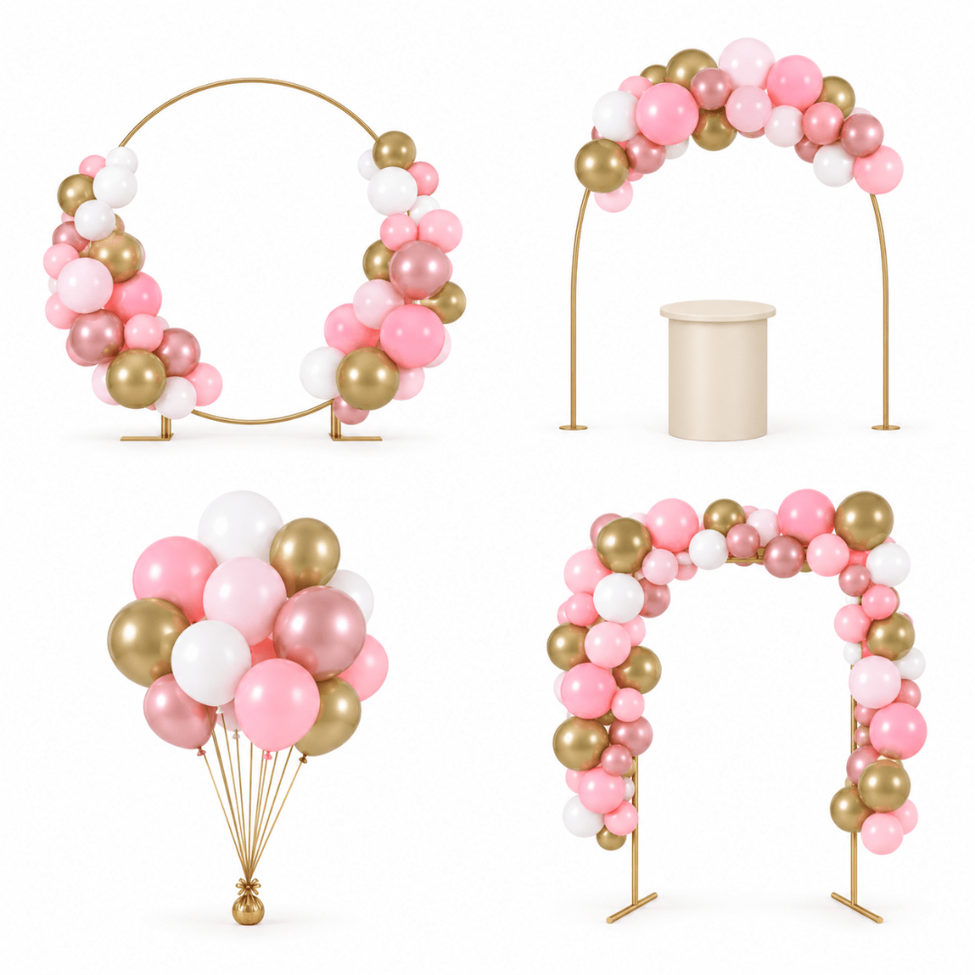 Ballongirlande Rosa 200 cm, 60 Ballons - TwentyFourParty