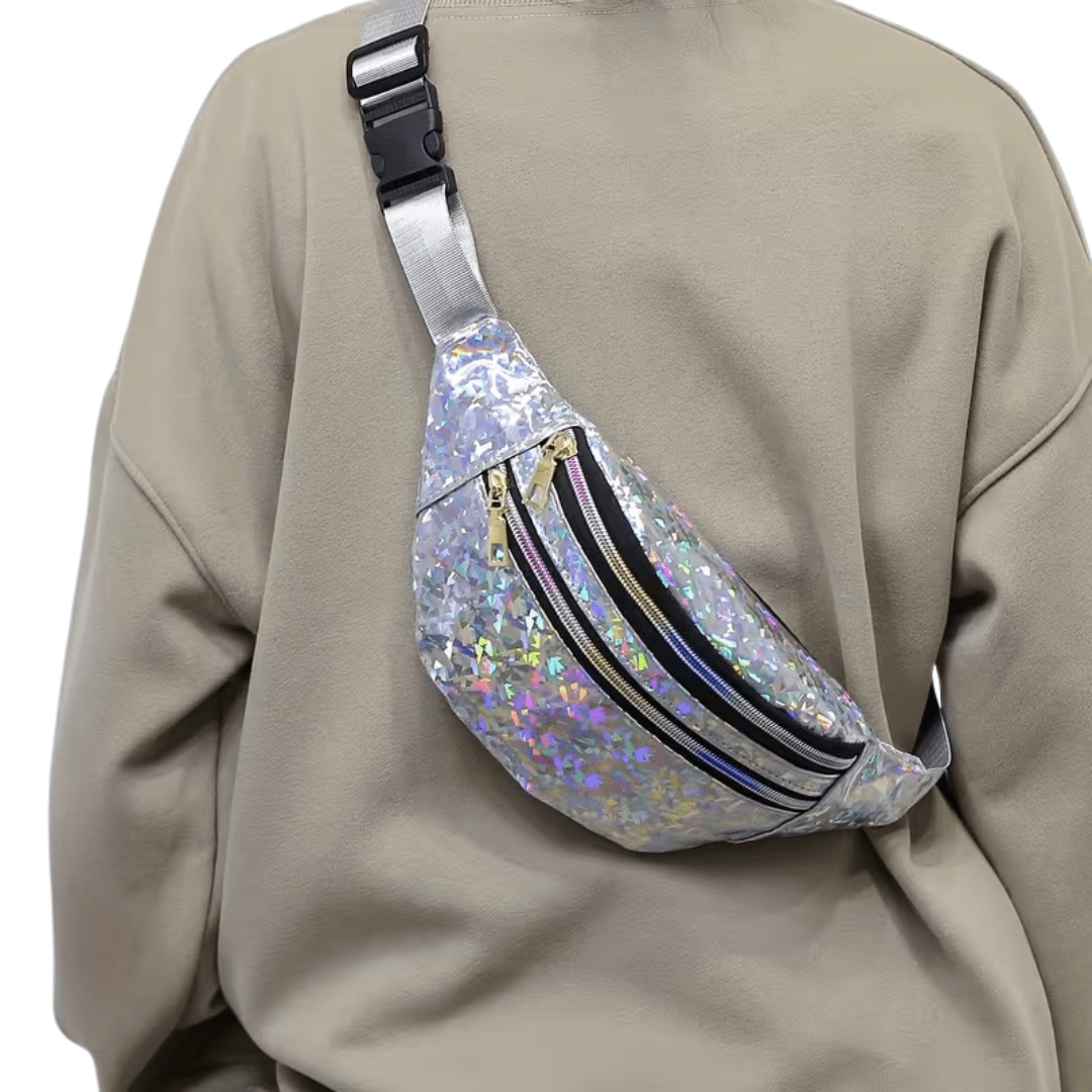 Bauchtasche Glitter Holo Silber - TwentyFourParty